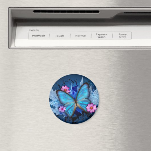 Blauw vlindermodel magneet (Insitu (Vaatwasser))