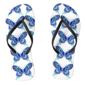 blauw vlindermodel teenslippers (Voetbed)