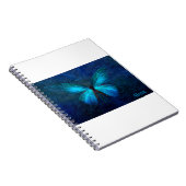 Blauw vlinderontwerp notitieboek (Rechterzijde)