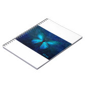 Blauw vlinderontwerp notitieboek (Linkerzijde)