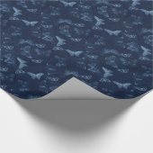 blauw vlinderpapier cadeaupapier (Hoek)
