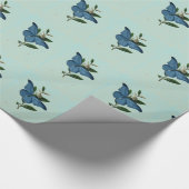  blauw vlinderpapier voor het oppakken van vellen cadeaupapier (Hoek)