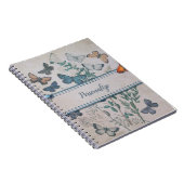  blauw vlinderpatroon - Aangepaste laptop Notitieboek (Rechterzijde)