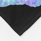 blauw vlinderpatroon fleece deken (Hoek)