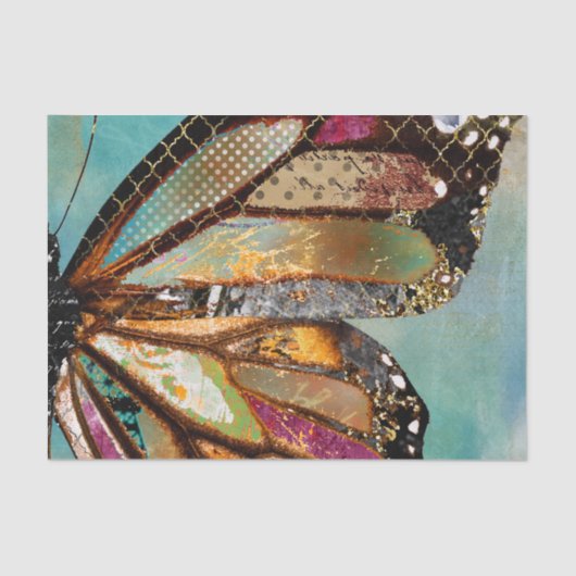 Blauw vlinderstaafpapier tissuepapier (Voorkant)