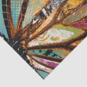 Blauw vlinderstaafpapier tissuepapier (Detail)