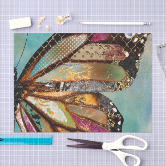 Blauw vlinderstaafpapier tissuepapier (Craft)