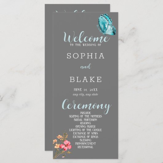  blauw-vlinderweduwenprogramma (Voorkant / Achterkant)