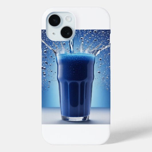 Blauw Vloeibare Bubble Patroon iPhone/iPad Case (Achterkant)