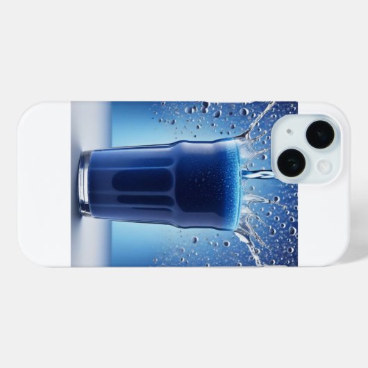 Blauw Vloeibare Bubble Patroon iPhone/iPad Case (Achterkant (horizontaal))