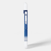 Blauw Vloeibare Bubble Patroon iPhone/iPad Case (Achterkant / Links)