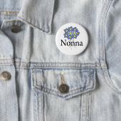 blauw VloerNonna T-shirt Ronde Button 5,7 Cm (In situ)