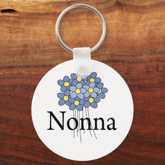blauw VloerNonna T-shirt Sleutelhanger (Voorkant)