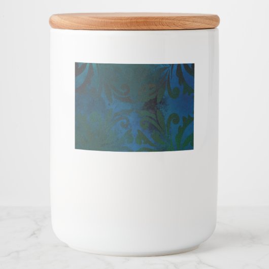 blauw voedselcontainer etiket (Voorkant)