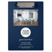 Blauw Voeg je Logo aangepaste promotiefoto toe Klembord (Voorkant)