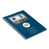 Blauw Voeg je Logo aangepaste promotiefoto toe Notitieboek (Rechterzijde)