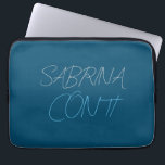 Blauw Voeg Naam Toe Modern Minimalistisch Eenvoudi Laptop Sleeve<br><div class="desc">U kunt de lettertypen en kleuren gemakkelijk wijzigen. U kunt ook uw logo en de achtergrondafbeelding toevoegen zoals u wilt.</div>