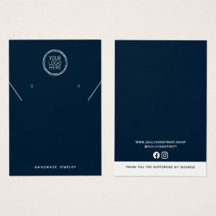 Blauw voeg uw Logo oormerken Kaart toe