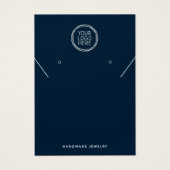 Blauw voeg uw Logo oormerken Kaart toe (Voorkant)