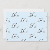 Blauw Voetbal/Football Baby shower | Uitnodiging (Achterkant)