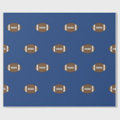 Blauw Voetbal Inpakpapier  (Vlak)