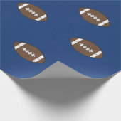 Blauw Voetbal Inpakpapier  (Hoek)