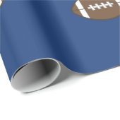 Blauw Voetbal Inpakpapier  (Rol Hoek)