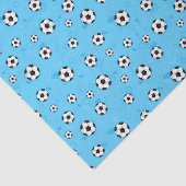 Blauw Voetbal Patroon Tissuepapier (Detail)
