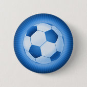Blauw Voetbal Ronde Button 5,7 Cm (Voorkant)