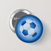 Blauw Voetbal Ronde Button 5,7 Cm (Voorkant /achterkant)