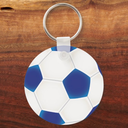 Blauw Voetbal Sleutelhanger (Voorkant)