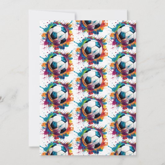 Blauw Voetbal Sport Jongen Jersey Kids Verjaardags Kaart (Achterkant)