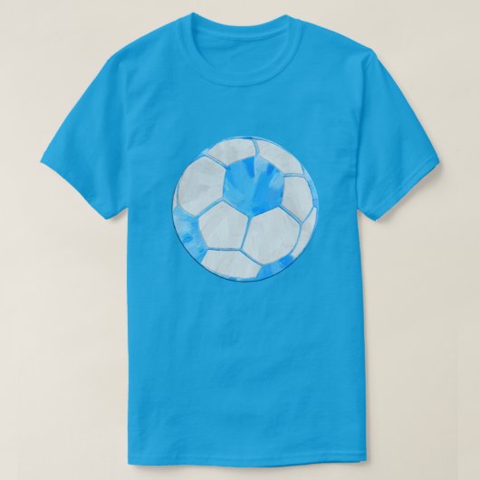 Blauw Voetbal T-shirt (Design voorkant)