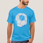 Blauw Voetbal T-shirt (Voorkant)