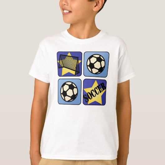 Blauw Voetbal T-shirt (Voorkant)