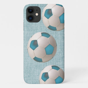 Blauw Voetbal Voetballer Art Phone Case
