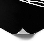 Blauw Vogel Grappig Dier Pun Donker BG Poster (Hoek)