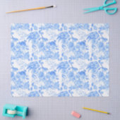 blauw vogelbloem Bindpatroon Tissuepapier (Craft)