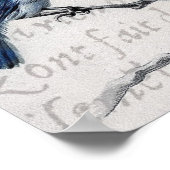 blauw vogelcollage - Gepersonaliseerd blauwvogels Poster (Hoek)