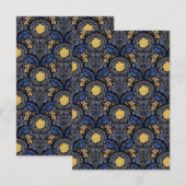 Blauw Vogelpapier blanco kaarten (Voorkant / Achterkant)