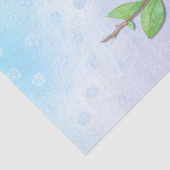 Blauw vogelpapier tissuepapier (Detail)