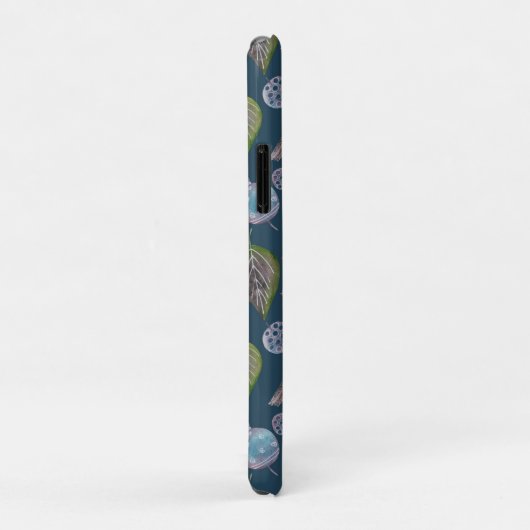 Blauw vogelpatroon Waterverf Case-Mate iPhone Case (Achterkant/rechts)