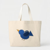 Blauw vogelTas Grote Tote Bag (Voorkant)