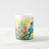 Blauw Vogeltje Gezellige Speciale Mok (Voorkant)