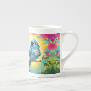 Blauw Vogeltje Gezellige Speciale Mok