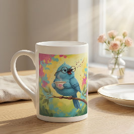 Blauw Vogeltje Gezellige Speciale Mok