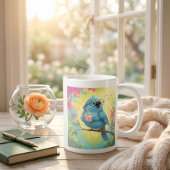 Blauw Vogeltje Gezellige Speciale Mok