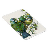 Blauw vogeltje magneet vintage (Rechterzijde)