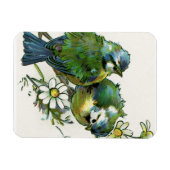 Blauw vogeltje magneet vintage (Horizontaal)