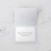 Blauw vogeltje winter bruiloft dank je bedankkaart (Binnen)